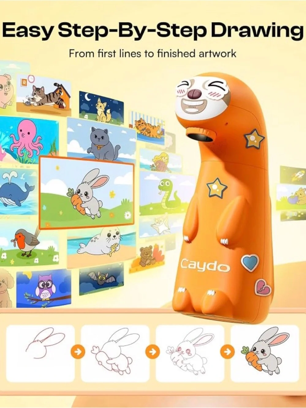 Orange Sloth Kids Drawing Projector